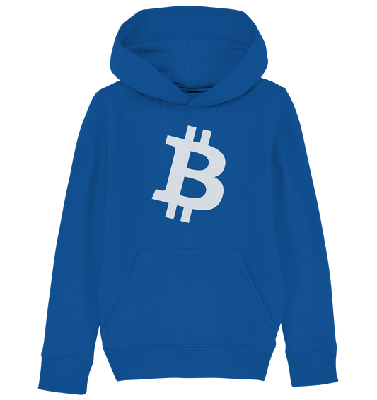 Bitcoin "simple B white" - Kids Organic Hoodie