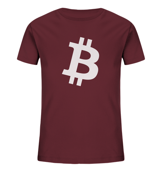 Bitcoin "simple B white" - Kids Organic Shirt