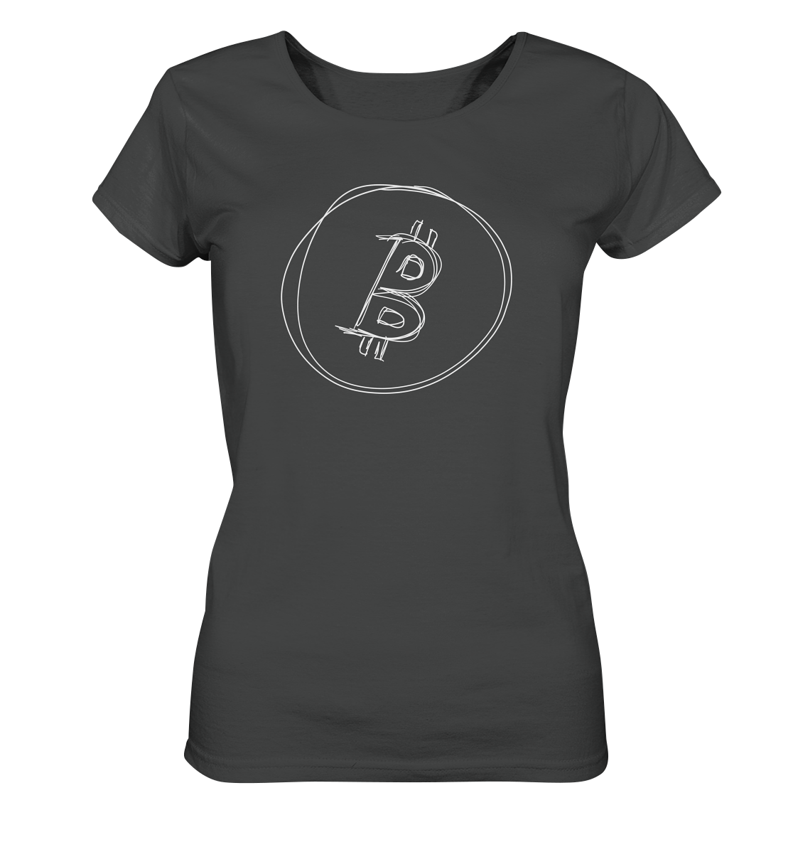 Bitcoin Logo signed - Ladies Organic Shirt