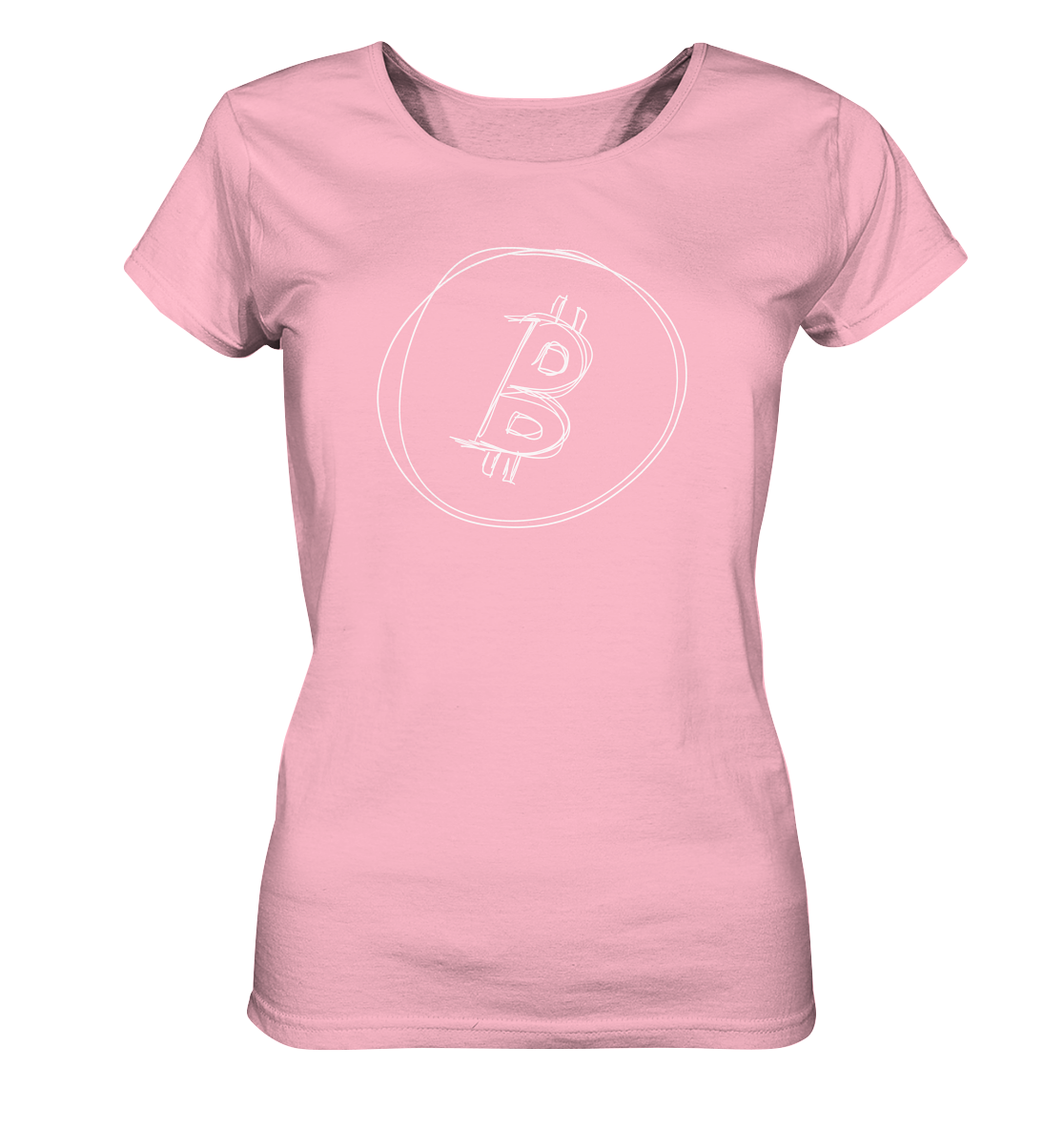 Bitcoin Logo signed - Ladies Organic Shirt