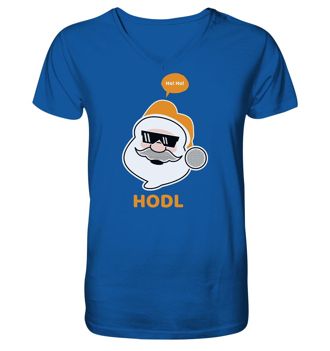 Bitcoin "Ho Ho Hodl" - Mens Organic V-Neck Shirt