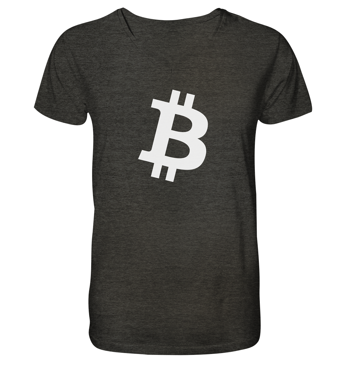 Bitcoin "simple B white" - Mens Organic V-Neck Shirt