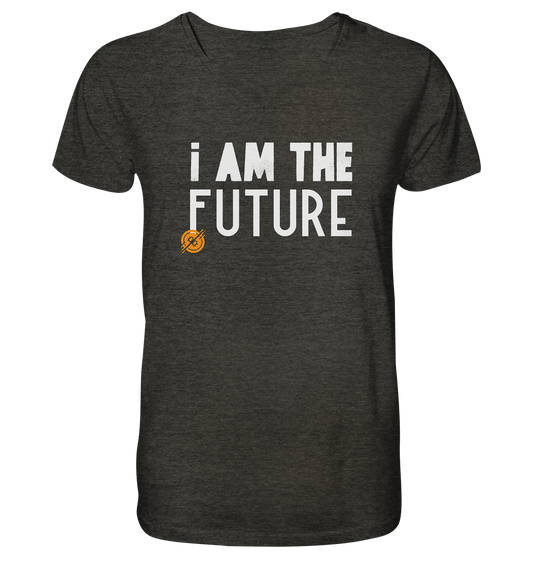 Bitcoin T-Shirt "I am the future" - Organic V-Ausschnitt T-Shirt