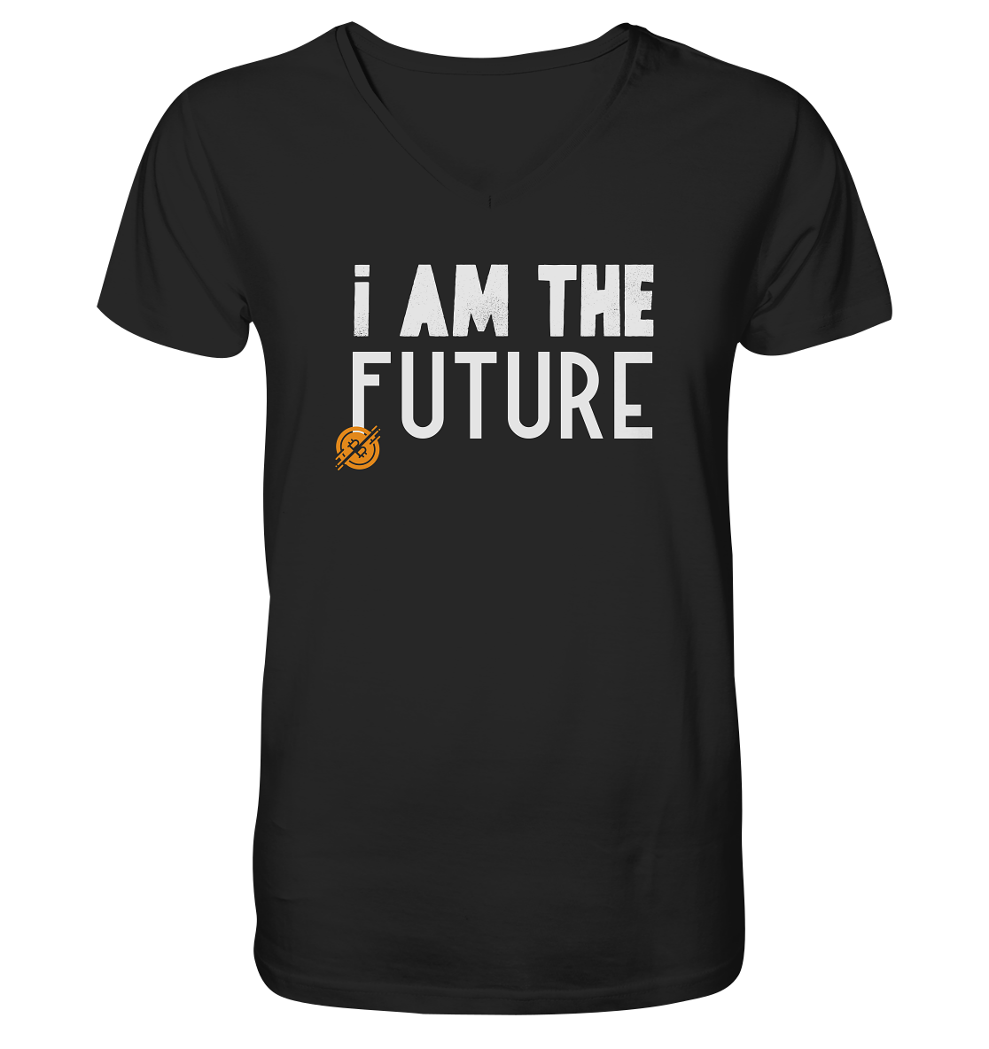 Bitcoin T-Shirt "I am the future" - Organic V-Ausschnitt T-Shirt