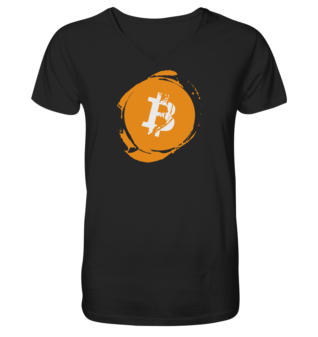 Bitcoin "Stamp"  - Mens Organic V-Neck Shirt
