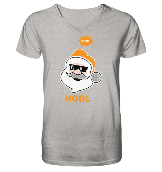 Bitcoin "Ho Ho Hodl" - Mens Organic V-Neck Shirt