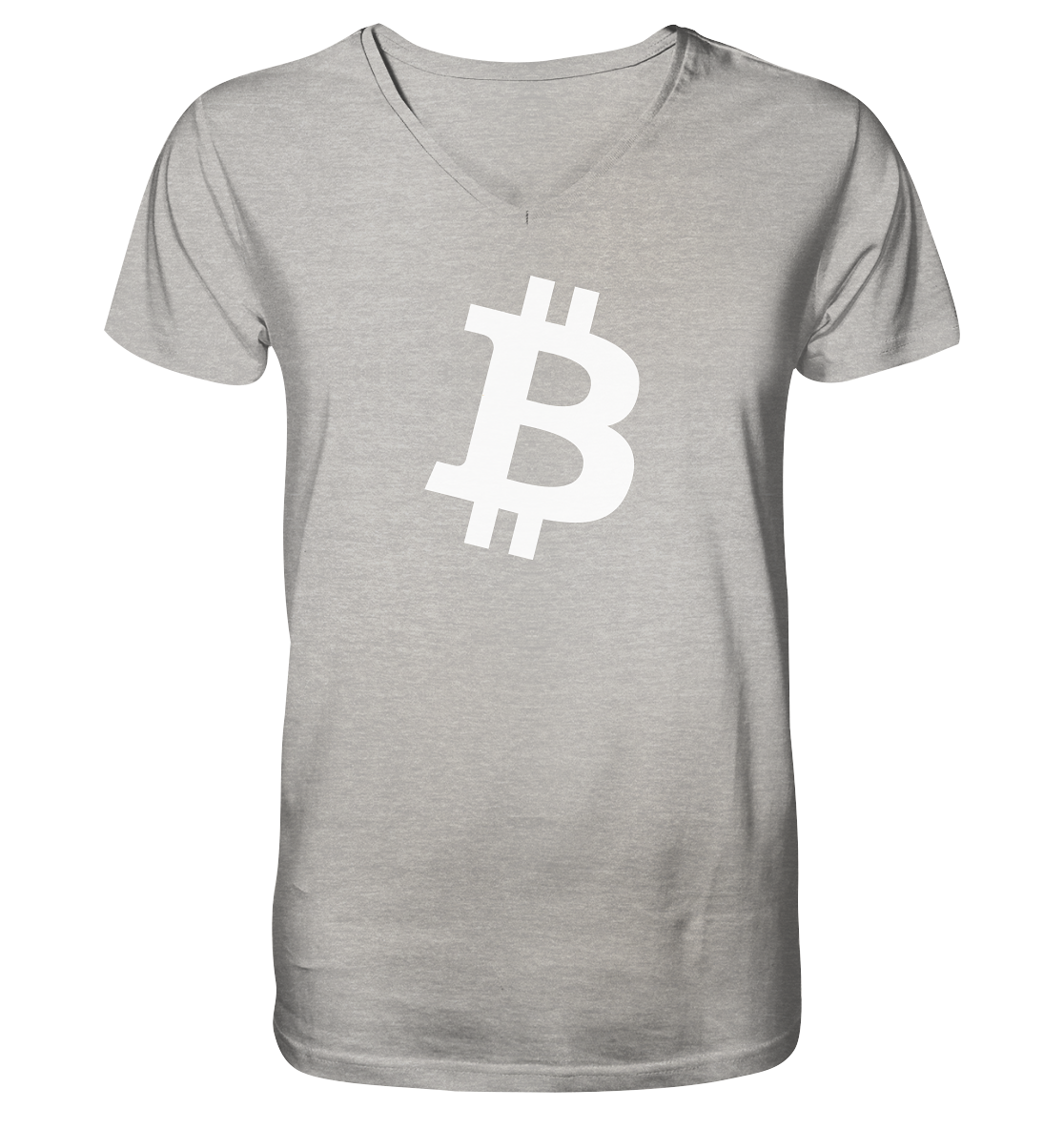 Bitcoin "simple B white" - Mens Organic V-Neck Shirt