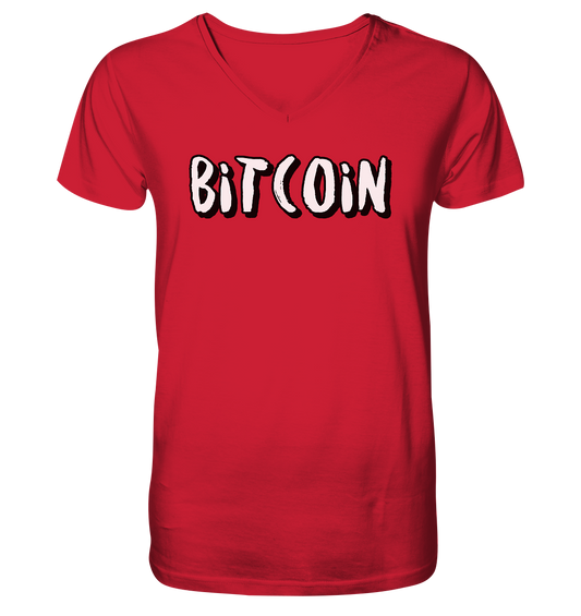 Bitcoin "typo 1"  - Mens Organic V-Neck Shirt