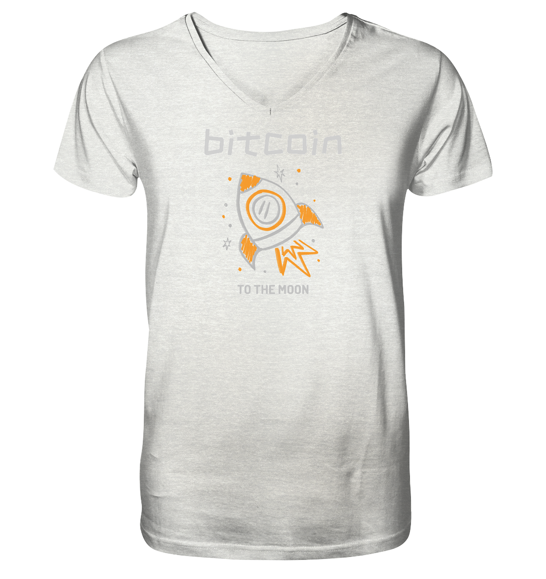 Bitcoin to the moon - Mens Organic V-Neck Shirt