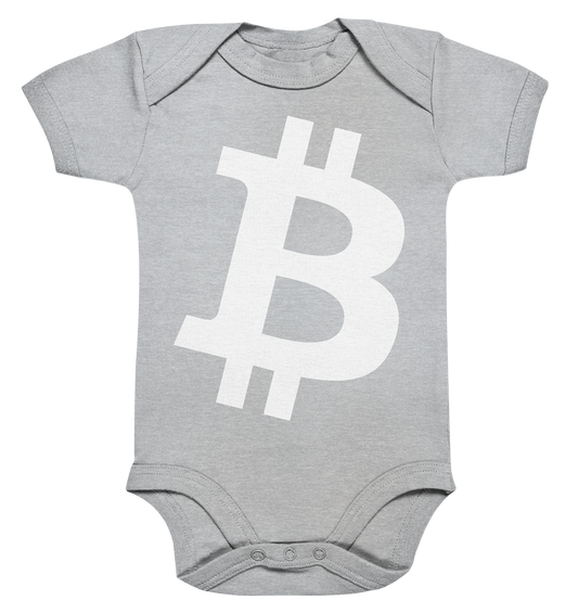 Bitcoin "simple B white" - Organic Baby Bodysuite