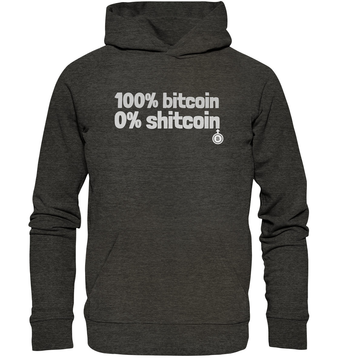100% bitcoin - 0% shitcoin  - Organic Hoodie