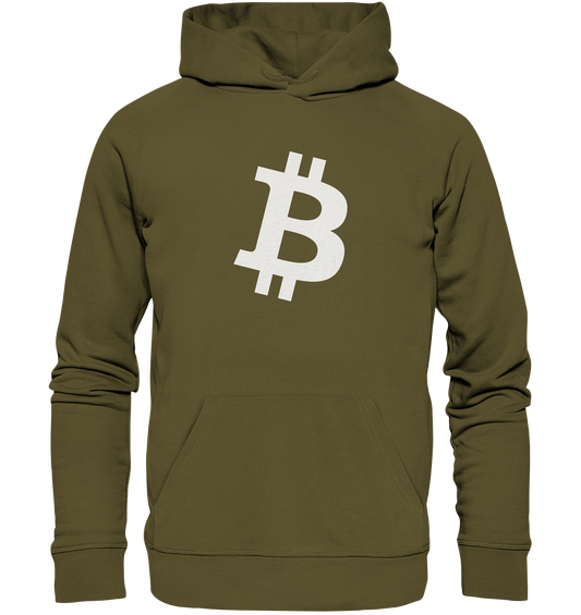 Bitcoin "simple B white" - Organic Hoodie