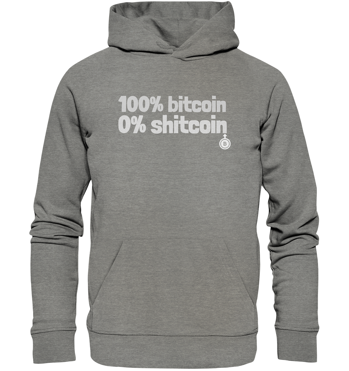 100% bitcoin - 0% shitcoin  - Organic Hoodie
