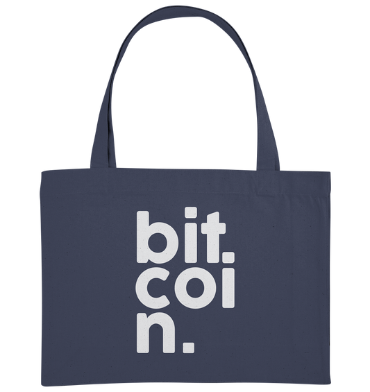 Bitcoin "bit coi n"  - Organic Shopping-Bag