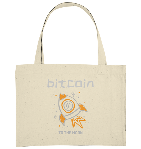 Bitcoin to the moon - Organic Shopping-Bag
