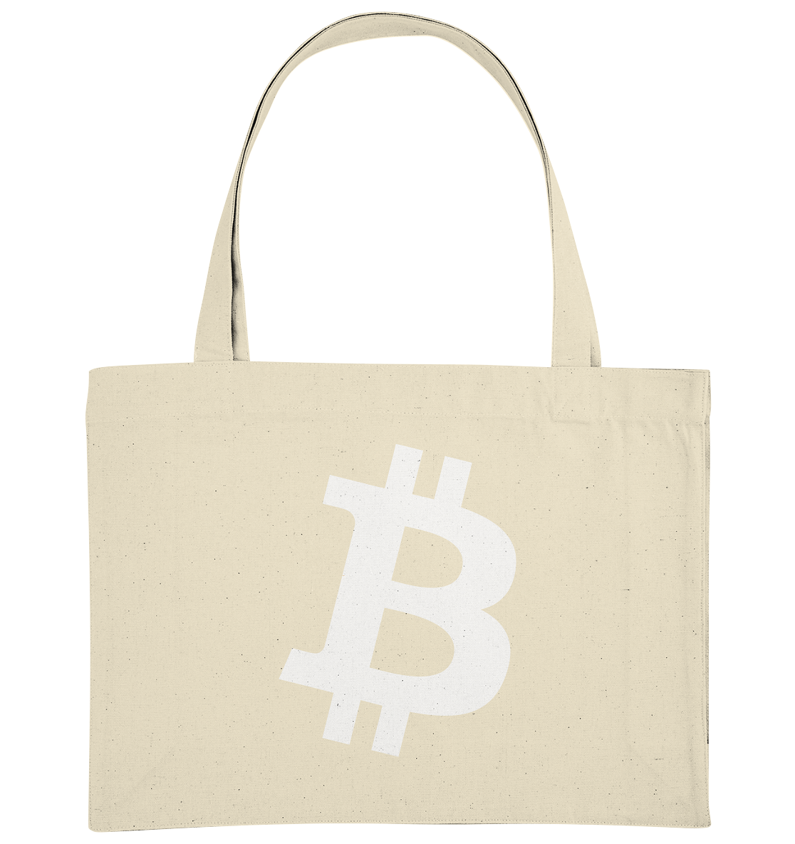 Bitcoin "simple B white" - Organic Shopping-Bag