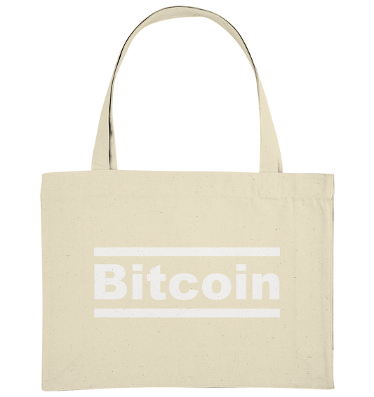 Bitcoin Tasche "Typo Lines" - Organic Shopping-Bag Tragetasche Baumwolltasche