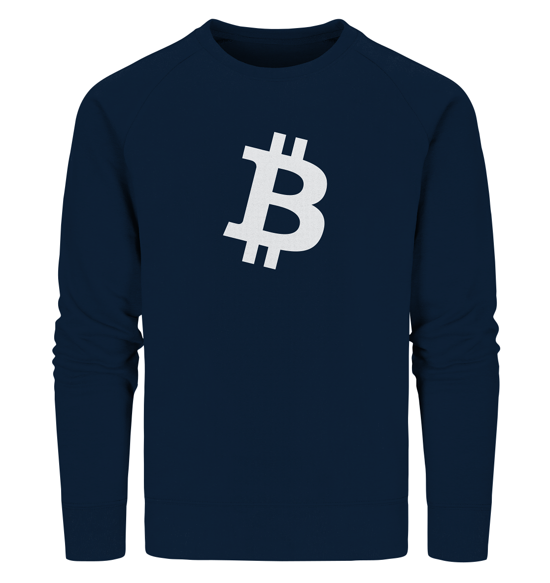 Bitcoin "simple B white" - Organic Sweatshirt