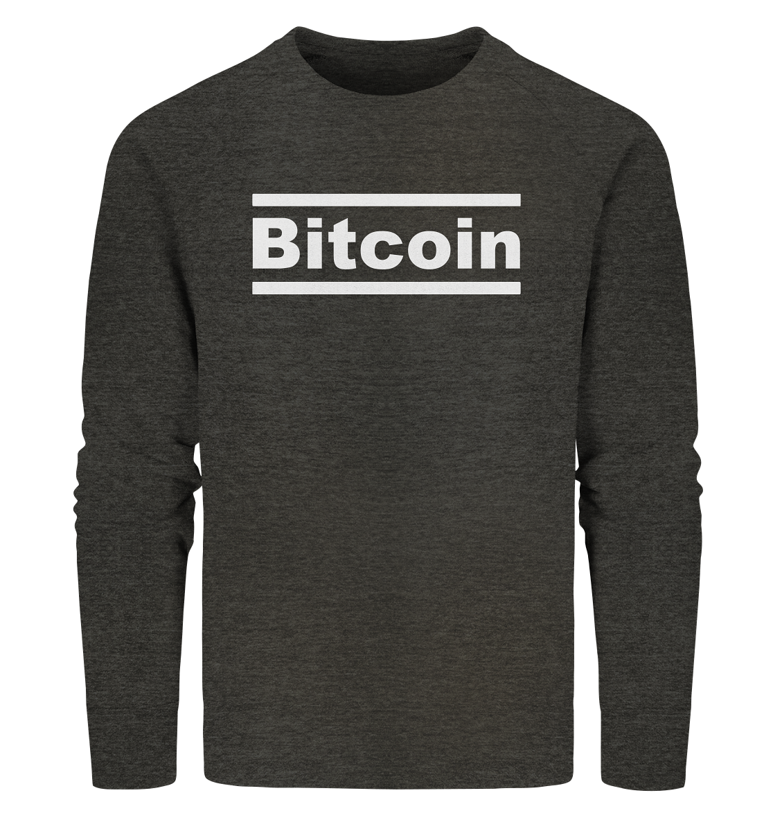 Bitcoin Sweatshirt Typo Lines - Organic Pullover