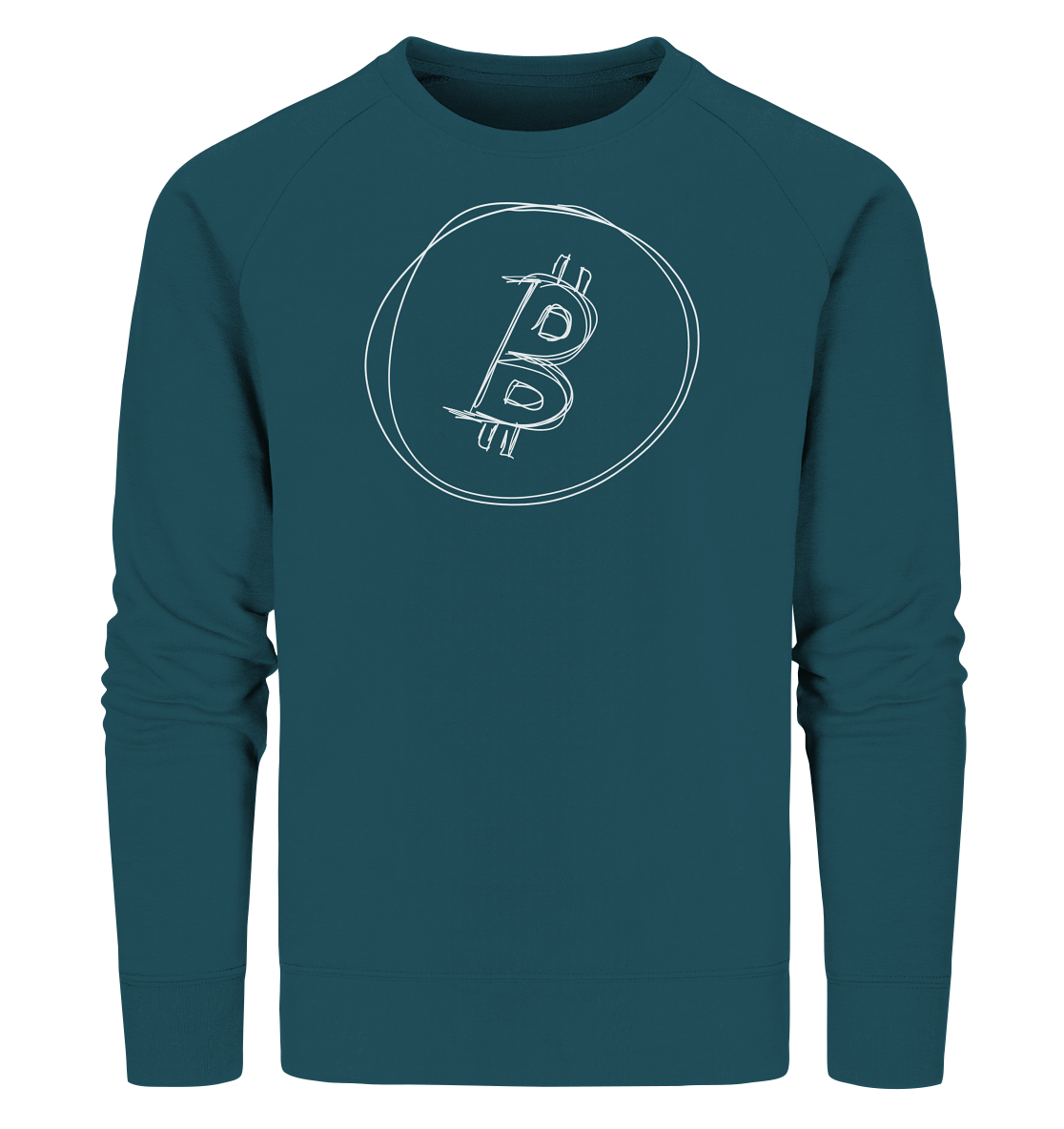 Bitcoin Logo signed - Organic Sweatshirt