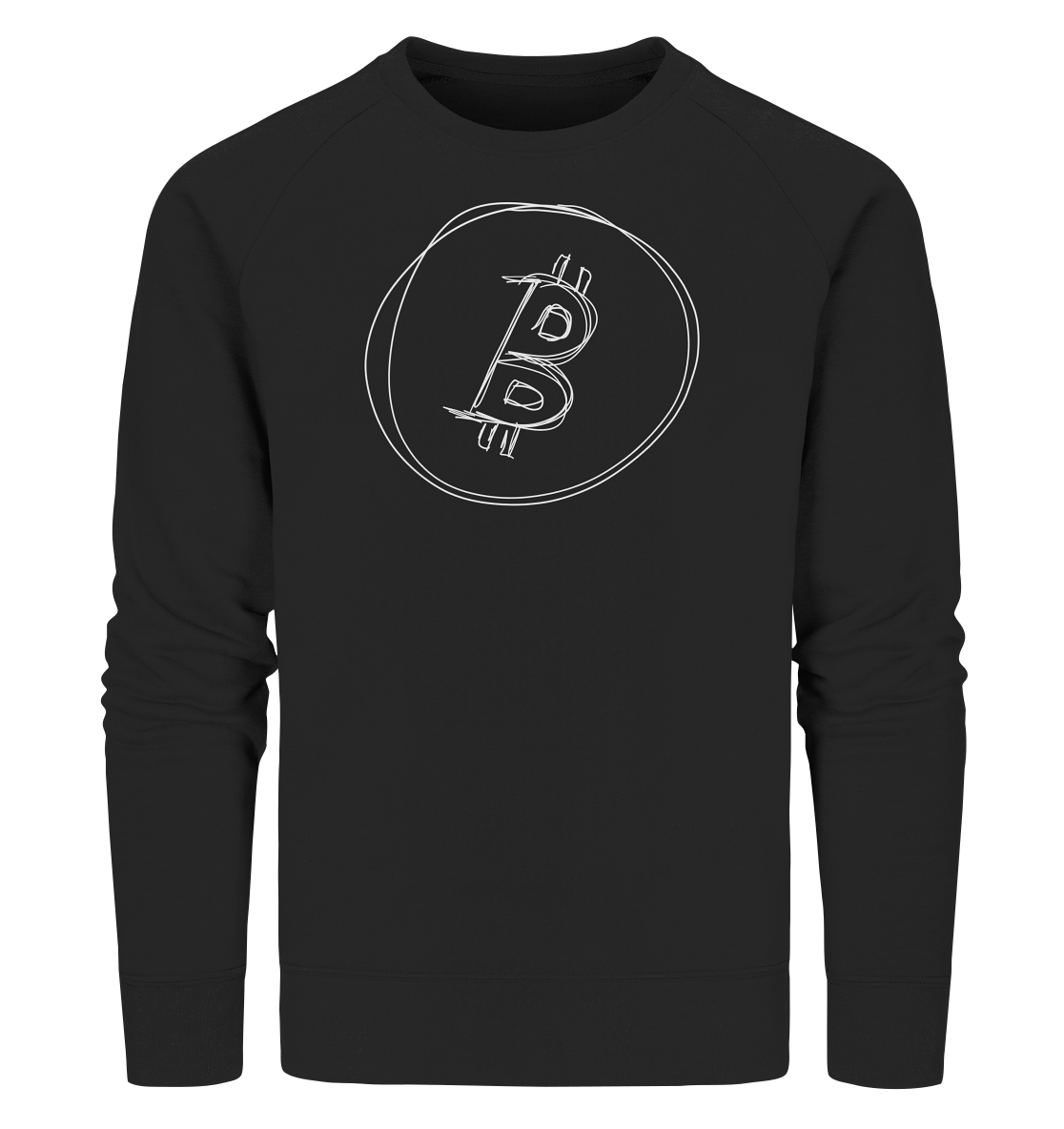 Bitcoin Logo signed - Organic Sweatshirt