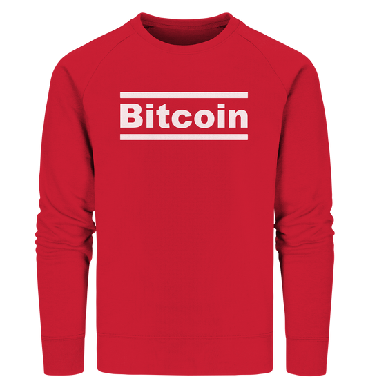 Bitcoin Sweatshirt Typo Lines - Organic Pullover