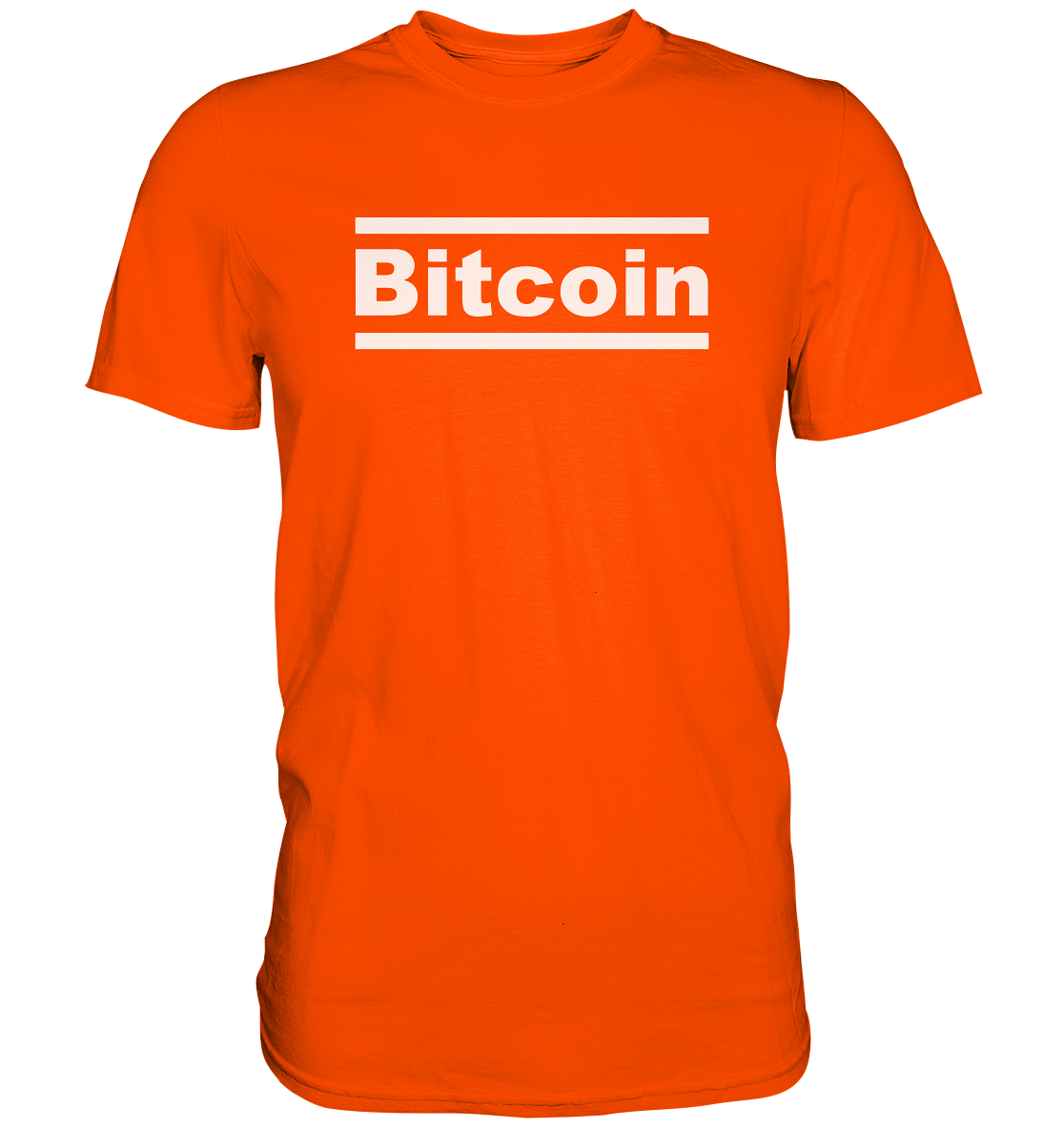 Bitcoin T-Shirt Typo Lines - Premium T-Shirt